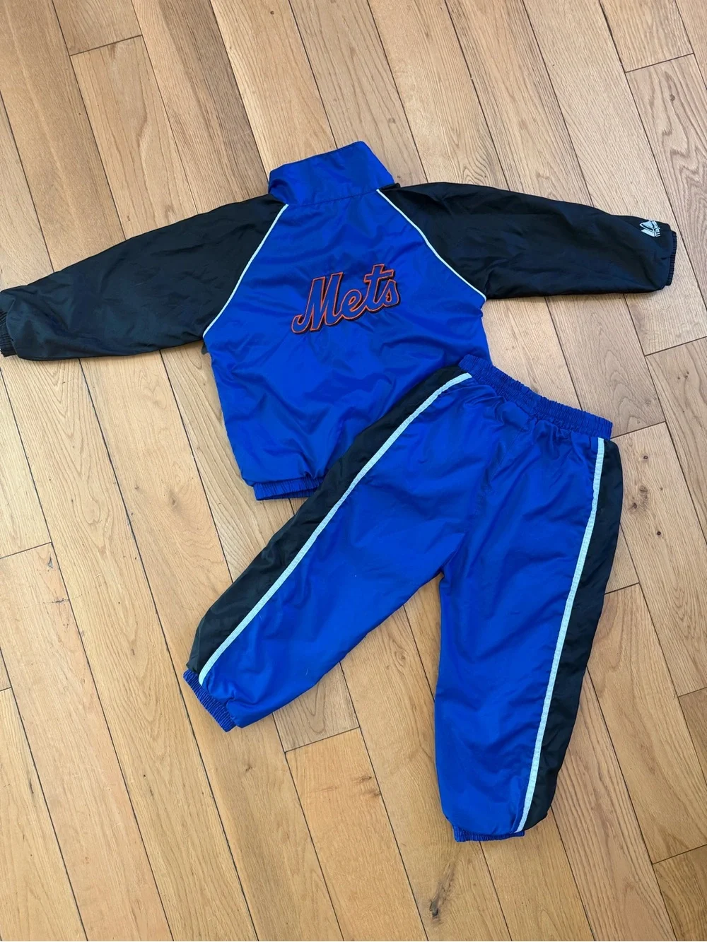 Vintage MLB New York Mets Tracksuit Set Toddler 24M Majestic Windbreaker Pants